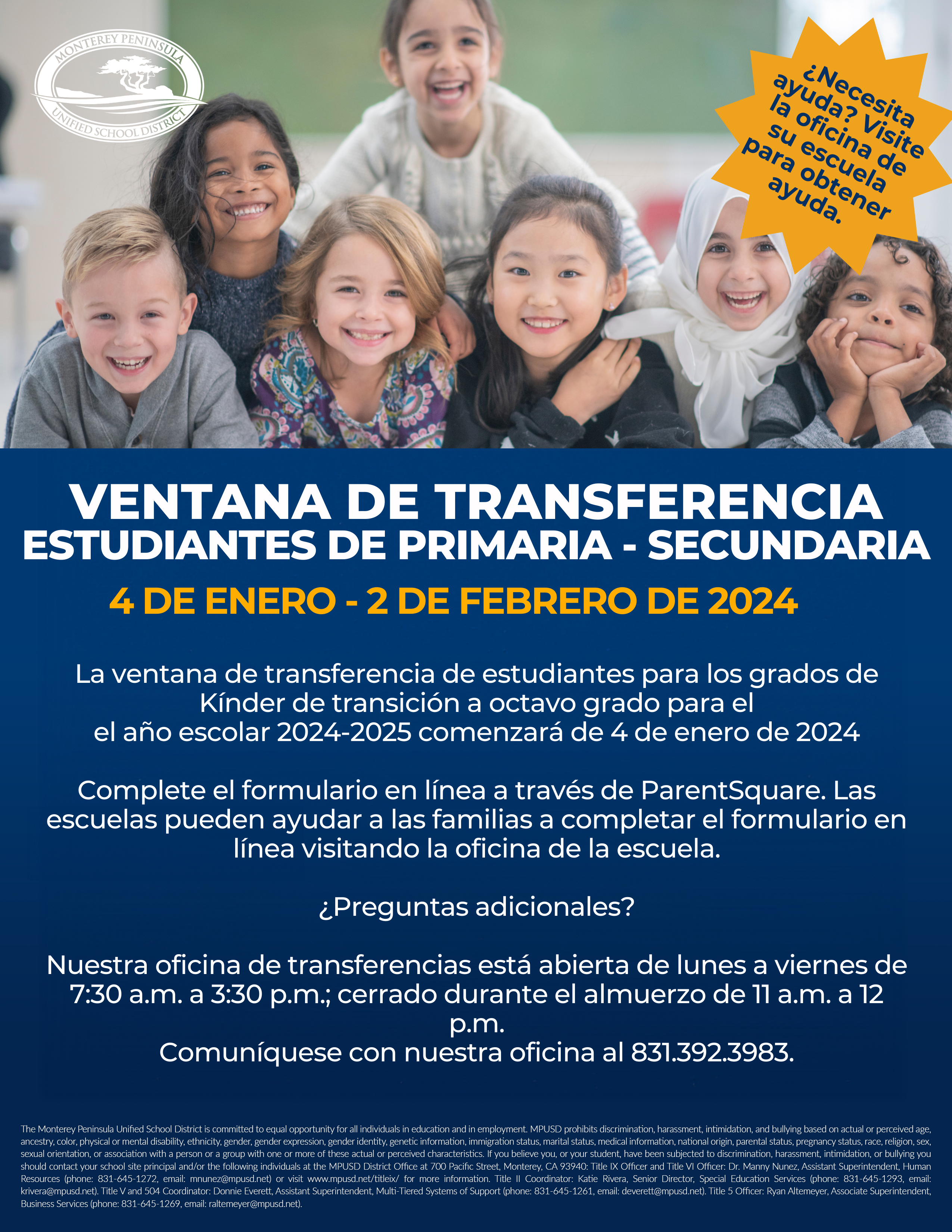 Spanish Open Enrollment Flyer